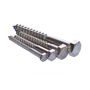 Шуруп для дерева с шестигранной головкой | Нерж. сталь (А2 / А4) | DIN 571