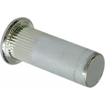 Клепальная гайка рифленная с плоской головкой, закрытая