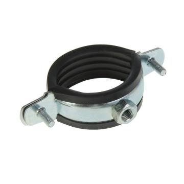 Хомут сантехнический с виброгасителем и гайкой | Нерж. сталь (А2 / А4)
