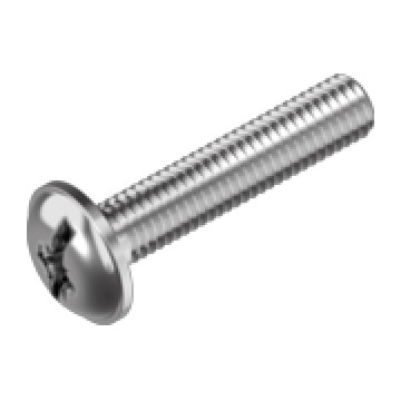 Винт с полукруглой головкой и прессшайбой | Сталь | DIN 967 | Класс прочн. 4.6