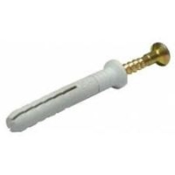 Дюбель с бортиком (с ударным шурупом) | Полипропилен/Сталь